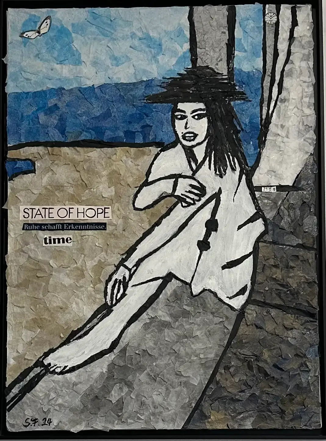 Suzy Forel, Mixed-Media-Collage Nr. 91, 2024