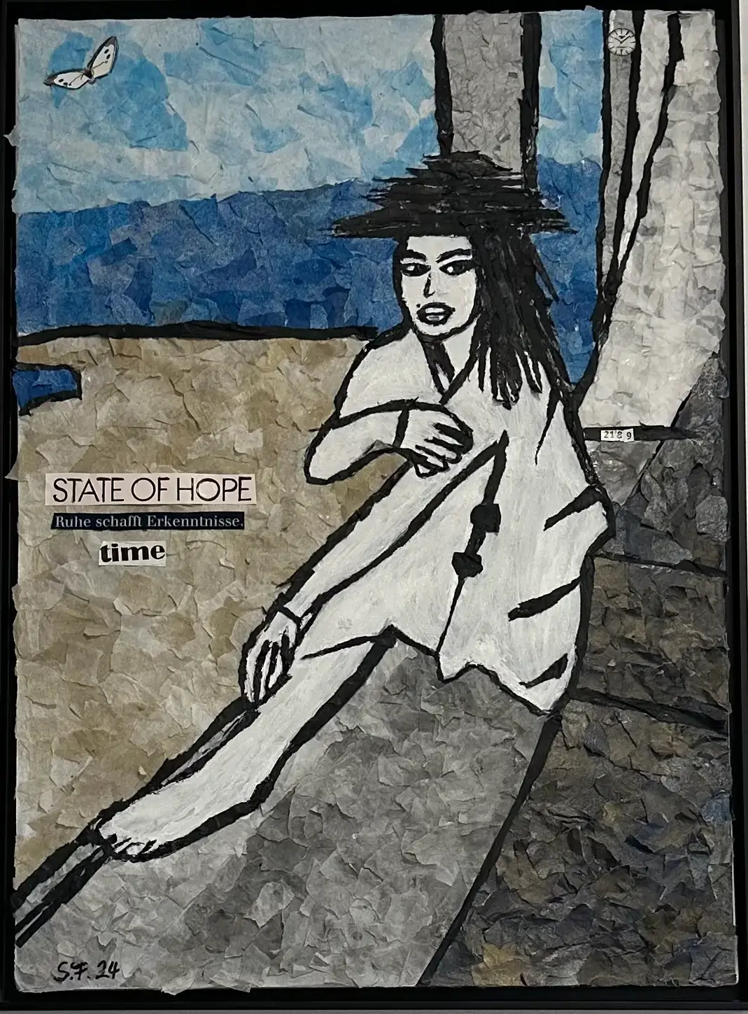 Suzy Forel, Mixed-Media-Collage Nr. 91, 2024