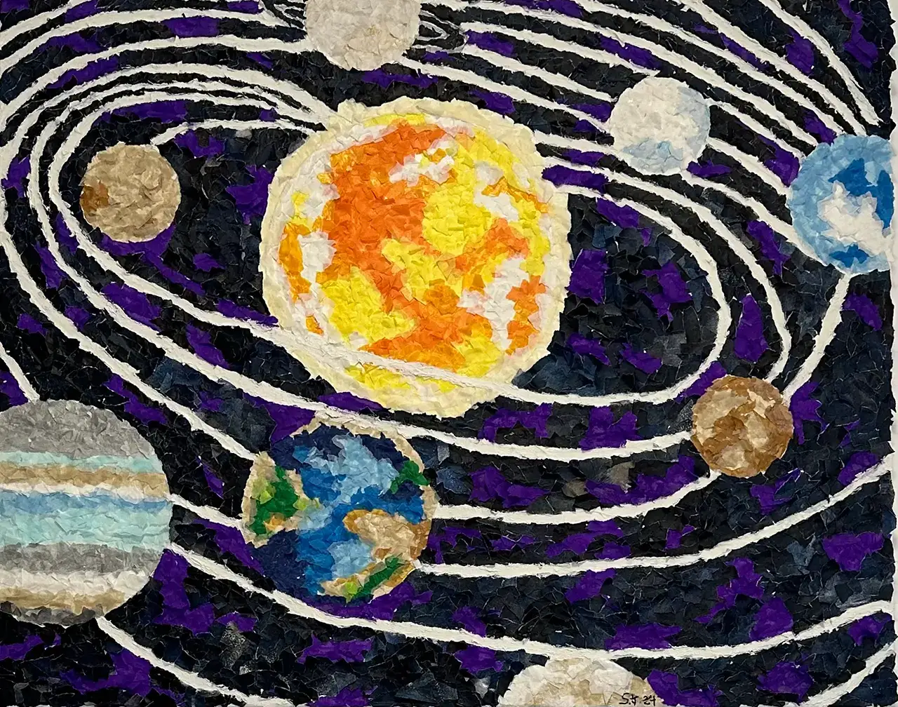 Suzy Forel, Mixed-Media-Collage Nr. 92, 2024
